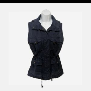 Love Tree Utility Vest Jacket M Sleeveless Outdoor Cinch Waist Option Blue #11